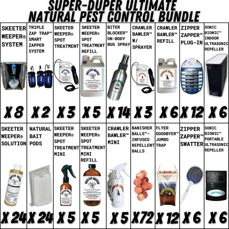 SUPER-DUPER ULTIMATE NATURAL PEST CONTROL BUNDLE (BIG SAVINGS + FREE SHIPPING)*